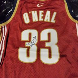 Shaquille O'Neal Autographed Cleveland Jersey.