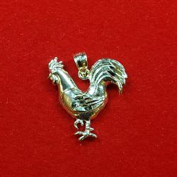 10kt Gold Rooster Pendant