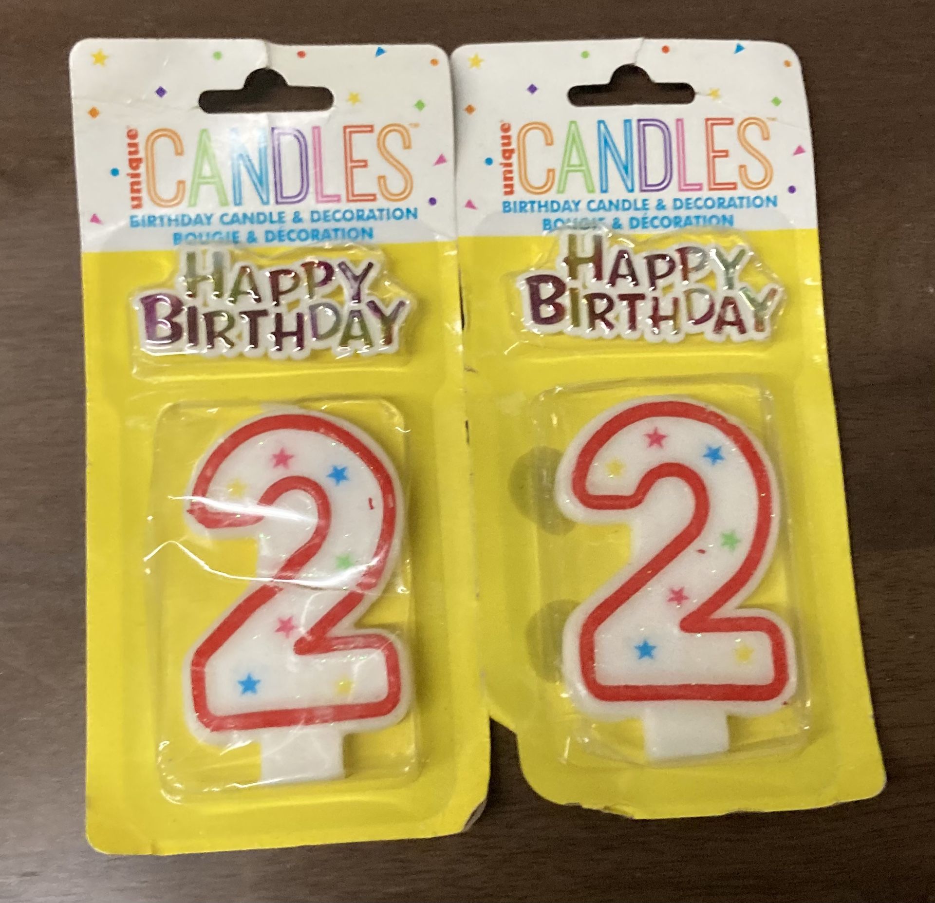 Vibrant Multicolor Number "2" Glitter Wax Birthday Candle - 7.75" (1 Count) - Perfect for Unforgettable Parties