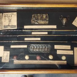 Golf Collectible Shadow Box Wood Frame