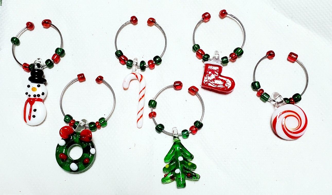 Christmas Wine Glass Charms