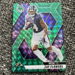 Zay Flowers [Mosaic Green] #126 2025 Panini Mosaic