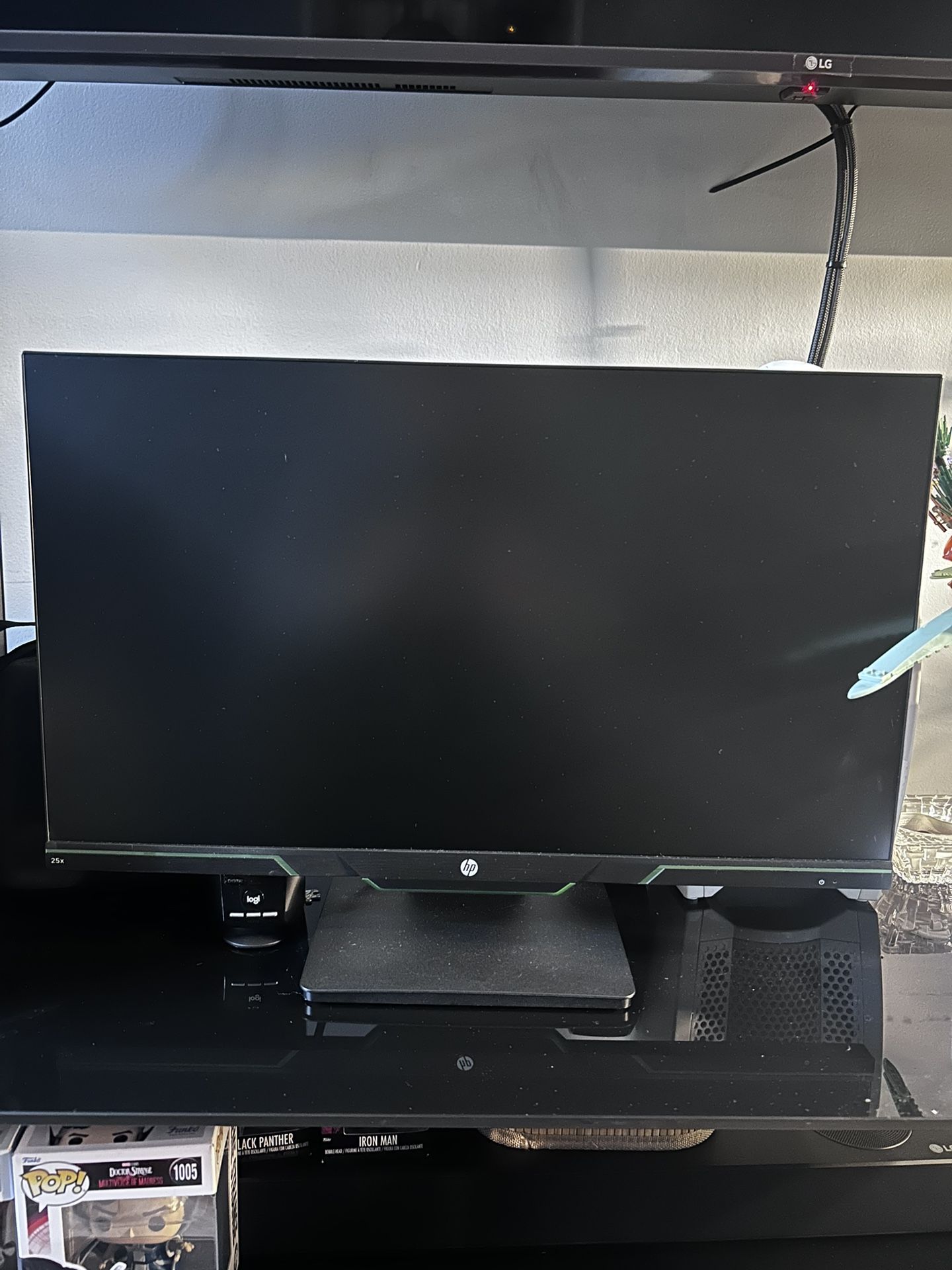 HP - 25x 24.5" LED FHD Monitor (HDMI) - Gray/Green