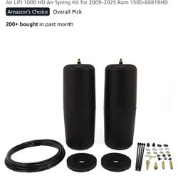 Air Lift 60818HD Rear Air Lift 1000HD Air Helper Spring Kit for Dodge/Ram 1500
