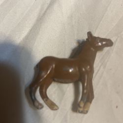 Vintage Metal Horse Brown England 