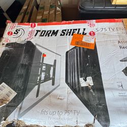 Storm Shell Weatherproof 75" Outdoor Hard Cover for Television - Wall Mounting Bracket Included (65-75 inch)