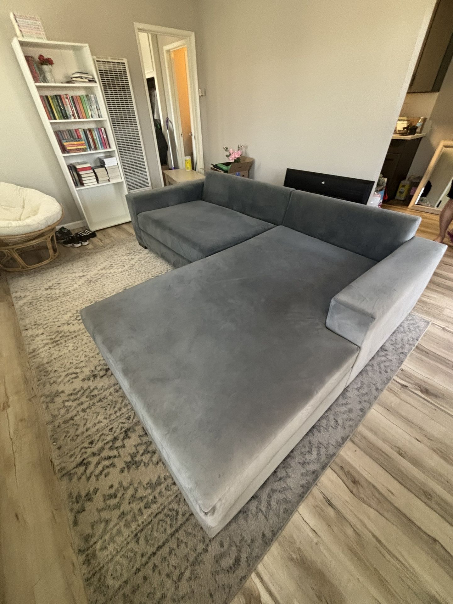 grey sectional couch