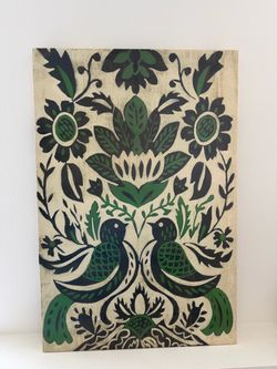 Folk wArt Bird Canvas Wall Decor 3’x2’