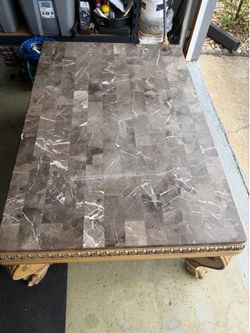Marble top coffee table