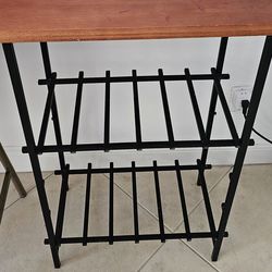 Kitchen baker's rack, coffee bar table, or utility cart.