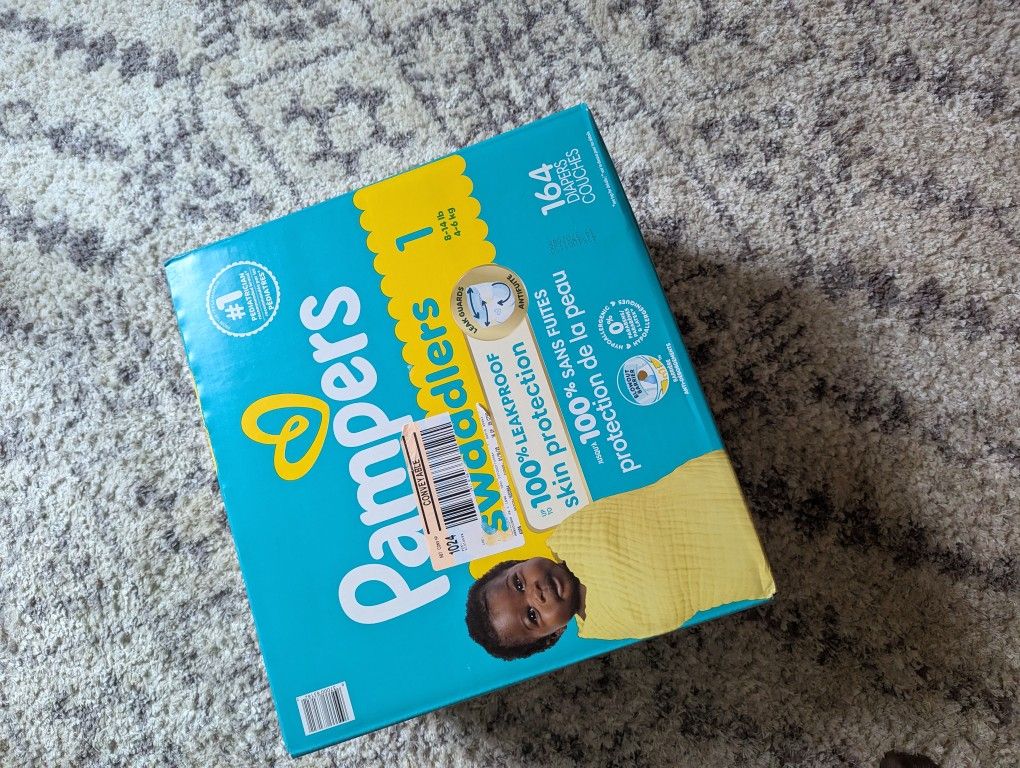 Unopened Box Of Size 1 Diapers