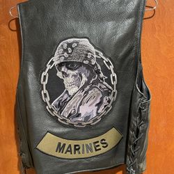 Leather Bikers Vest 