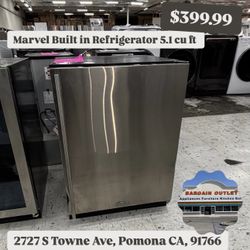 Marvel ML24RAS2RS 5.1 Cu. Ft. Fridge – Scratched/Dented Open Box $399.99