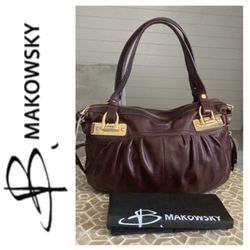 B. Makowsky leather hobo bag in brown
