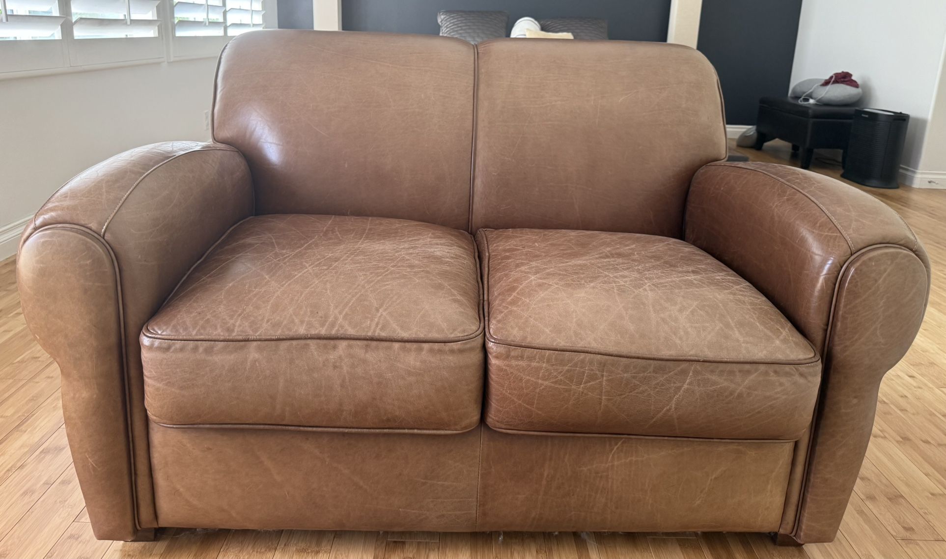 Brown Leather Sofa