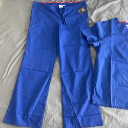Dickie's Ed's Essentials Women's Blue Scrub Shirt Size With Pants SP
