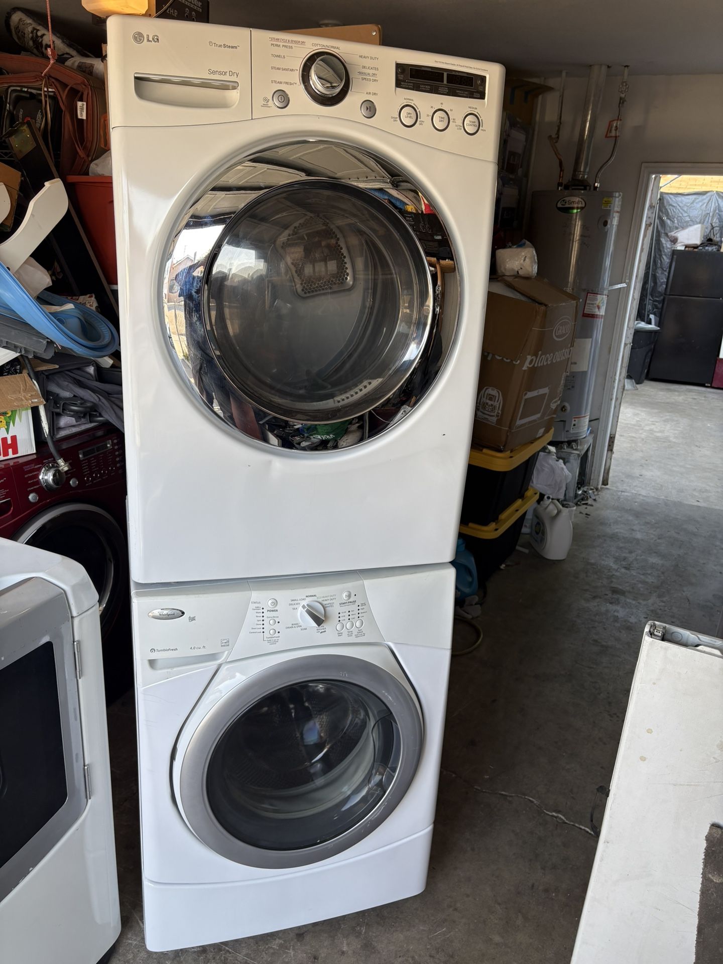 Whirlpool Duet Stackable Washer And Lg Electric Dryer