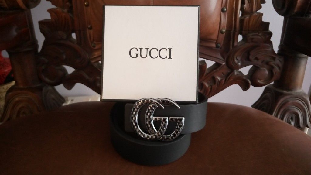 Silver Greyish Buckle Belt
