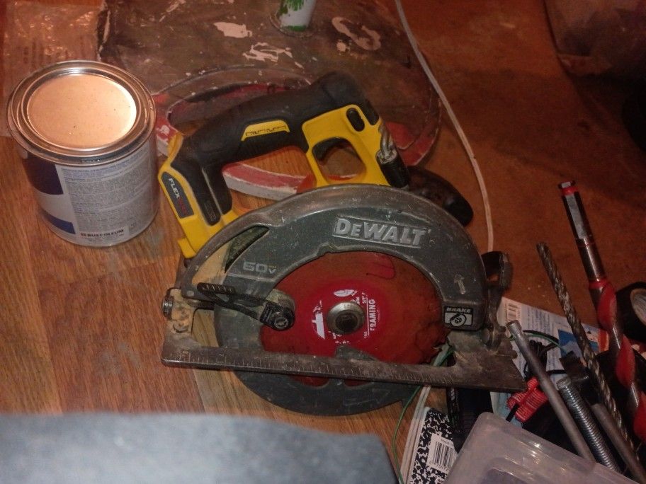 DeWalt 60v Flex Volt Circular Saw. DeWalt Impacts And DeWalt 5.0