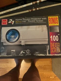 2 in 1 Home Theater projector with back drop