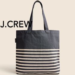 (NEW) WOMEN’S J.CREW NAVY REUSABLE EVERYDAY TOTE - SIZE: OS (ONE SIZE) 