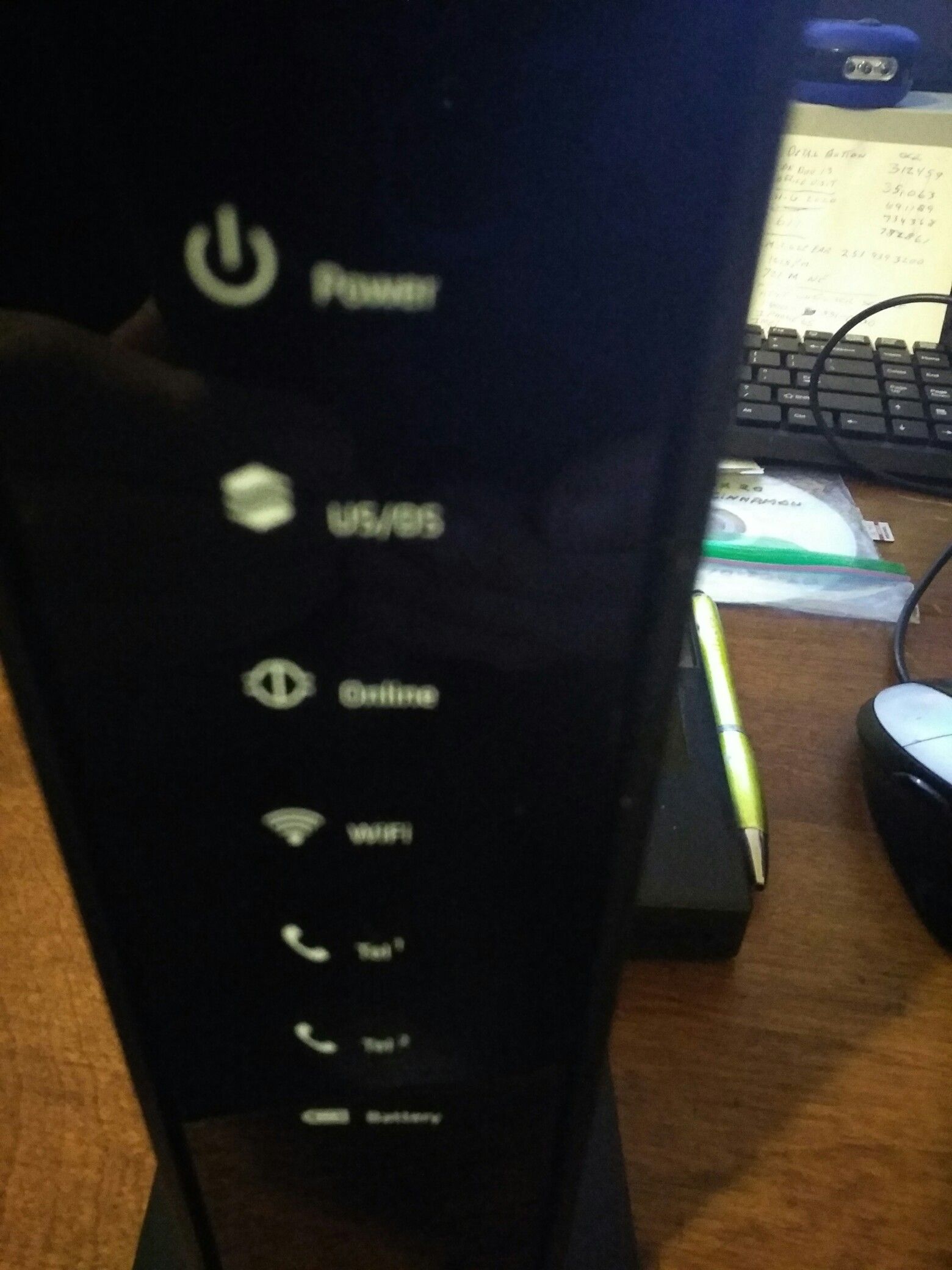 Xfinity modem with two ports for phone and four ports for internet