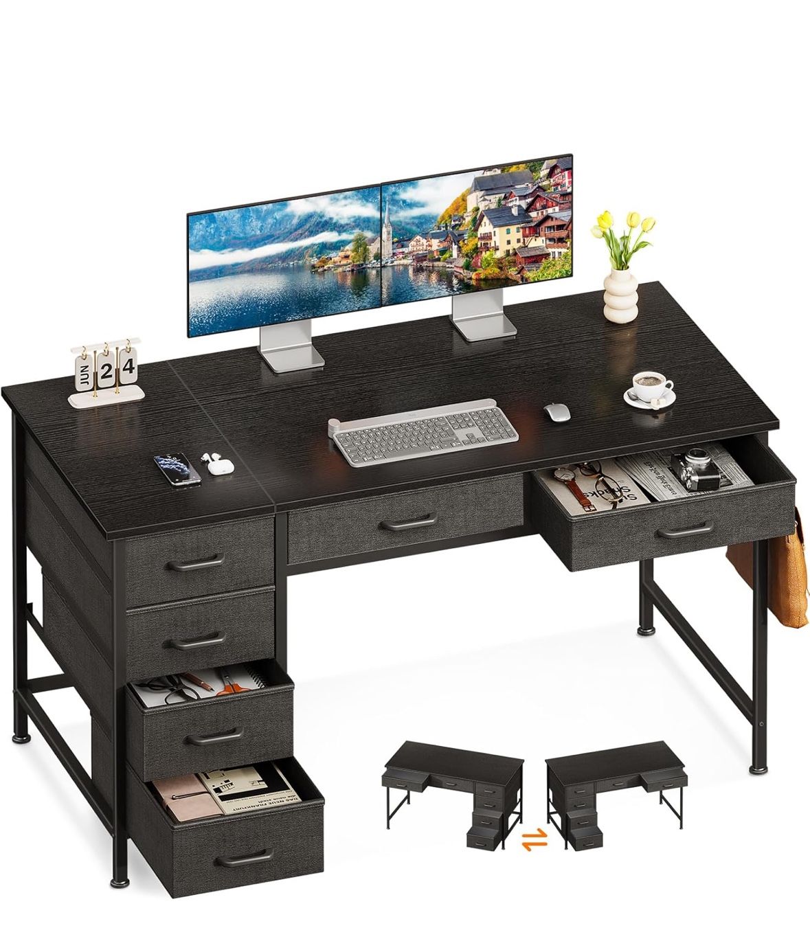 Black 48 Inch Desk