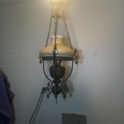 Antique Wired Oil Lamp 
