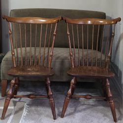 Gorgeous and Sturdy Pair of Vintage Nichols And Stone Chairs