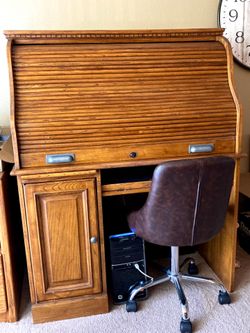 Old wood mail desk