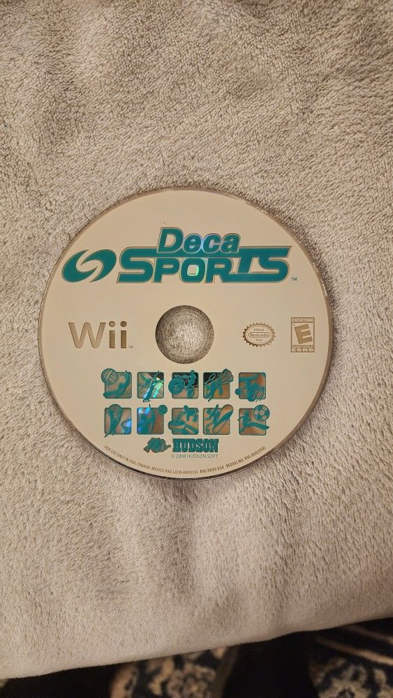 Wii Deca Sports Game Works Perfectly OBO