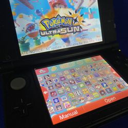 Nintendo 3ds XL With Library Includes Pokemon Gen 1-7