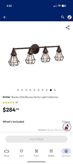 NEW Kichler Bayley 3-Light Vanity Light