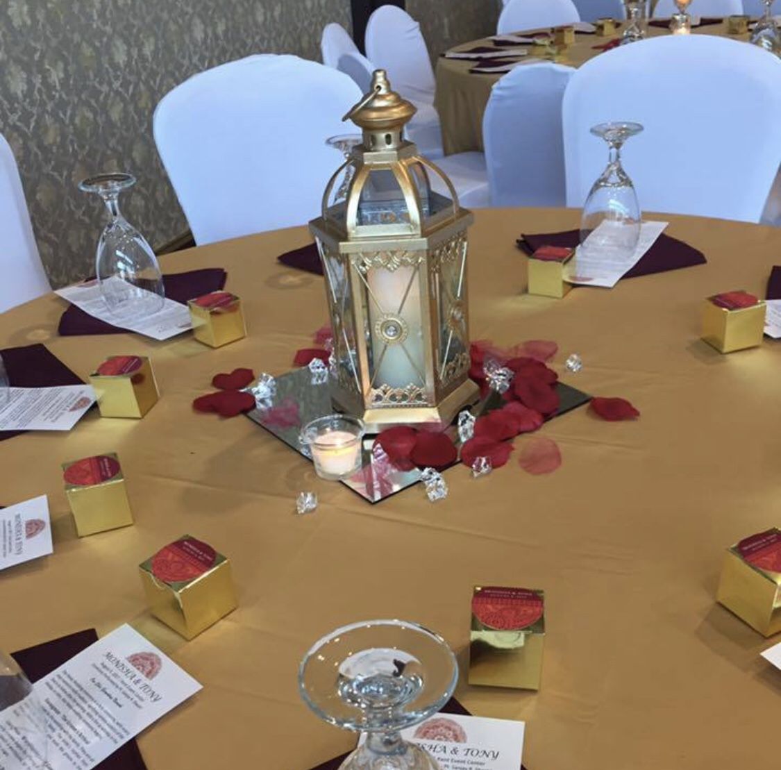 Burgundy Napkins Wedding Event 100