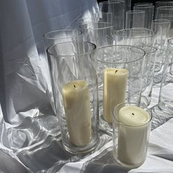 Wedding Hurricanes/ Vases / Candles