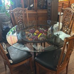 Glass Table With Cheers 
