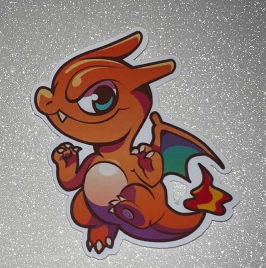 3 Charizard Stickers ~ Pokémon Stickers Pokemon Card Decal ~  