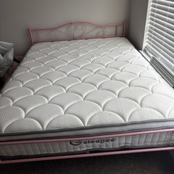 Queen Size Bed Frame+ Mattress 