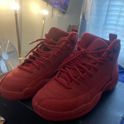 Air jordan 12 hot sale retro gs gym red