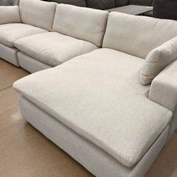 Smoke or Ivory Plush Comfy Cloud Modular Sectional Sofa Couch 