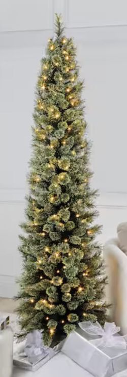 Slim 7 ft cashmere pre-lit Christmas tree
