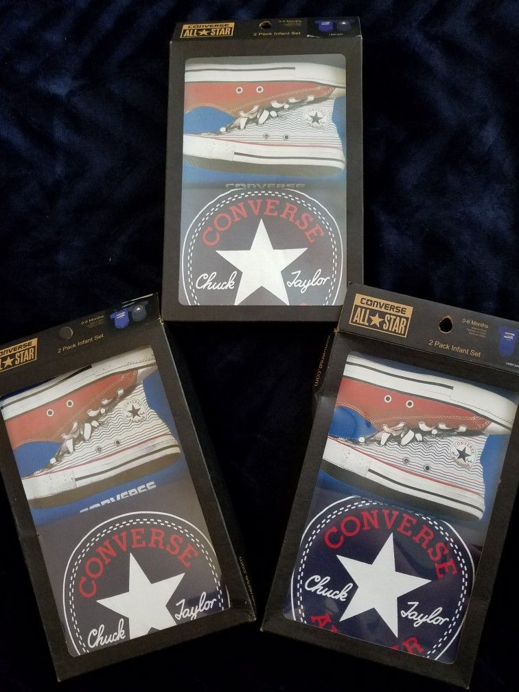 CONVERSE BRAND BABY ONESIES GIFT SETS