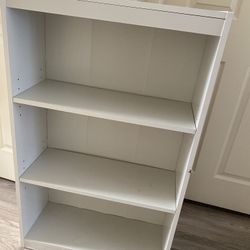 white book shelf 
