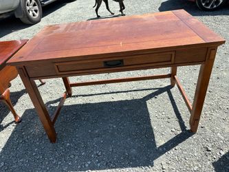 Wood Desk with Drawer