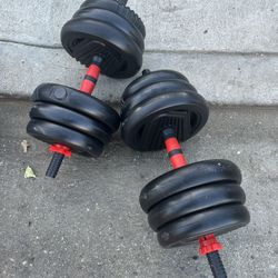 PAIR OF DUMBBELLS WEIGHTS - $45 For Both New As Shown Serious Buyers 