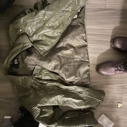 Leather Green Grinch Jacket 