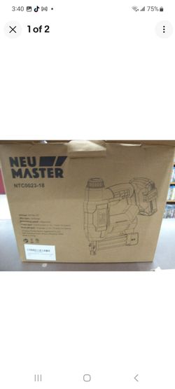 NEU MASTER Cordless Nail Gun Battery Powered, Battery Brad Nailer/Staple Gun