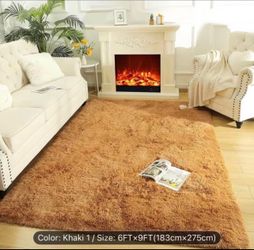 Luxurious Fluffy Large Shag Rug  Ultra Soft, Plush, Fuzzy, Durable 6x9 ft New