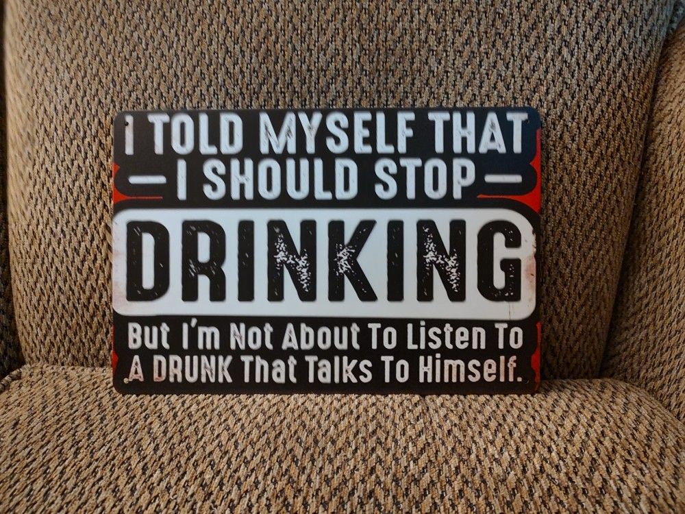 METAL BAR SIGN.  12" X 8".  NEW.  PICKUP ONLY 