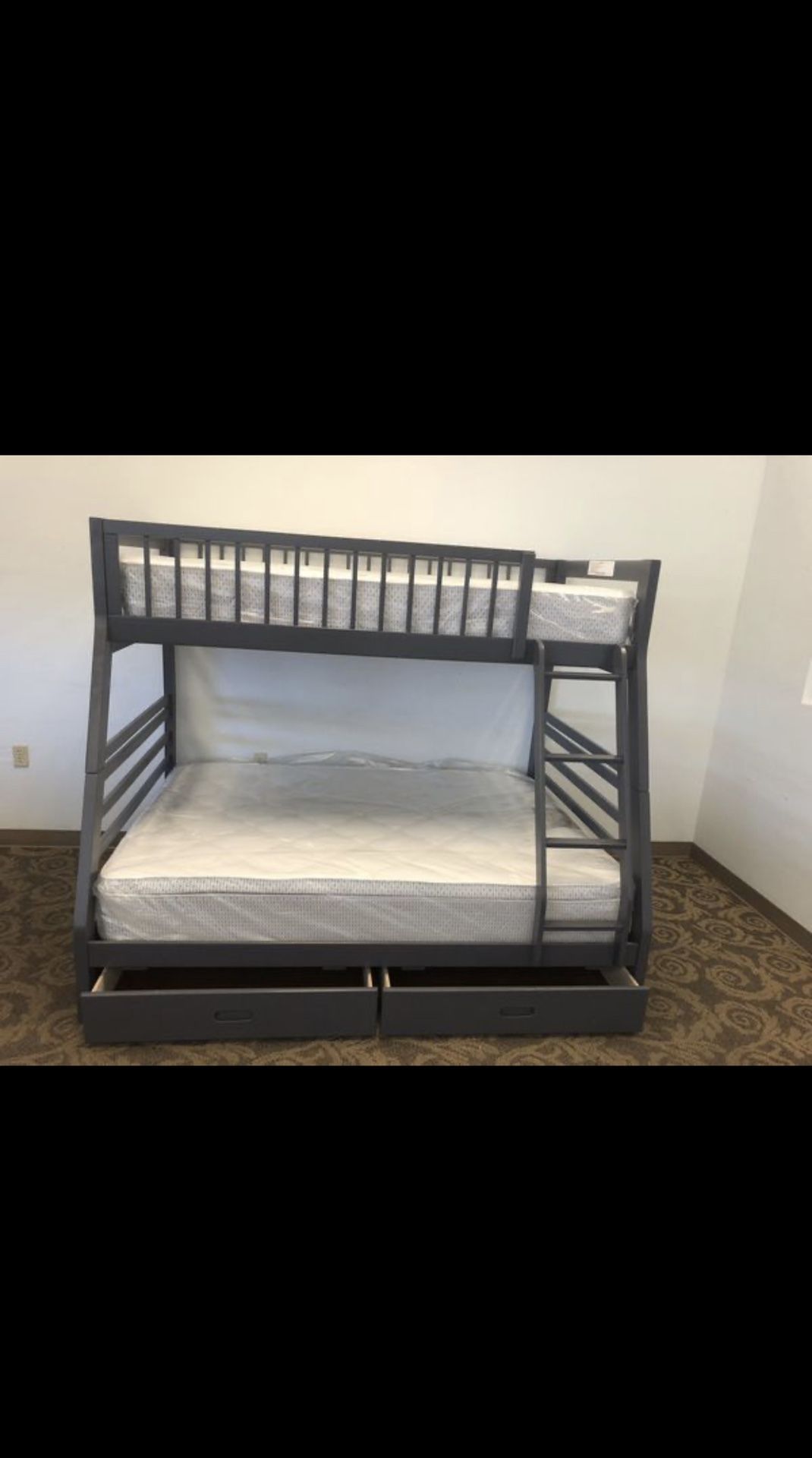 Bunk bed full/twin with mattress brand new in box